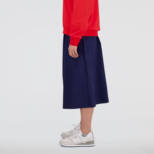 【NEW BALANCE】NB 藍色長裙 女 運動裙 鬆緊 美規 休閒(WK31550NNY NB)