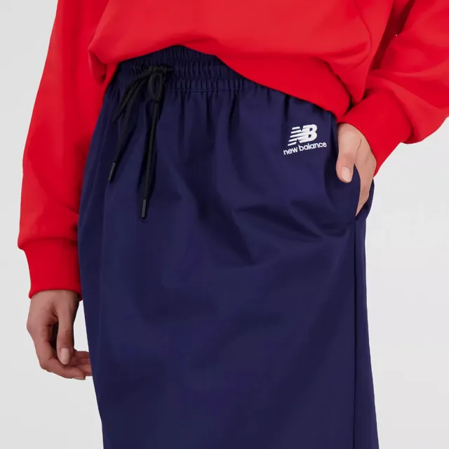 【NEW BALANCE】NB 藍色長裙 女 運動裙 鬆緊 美規 休閒(WK31550NNY NB)