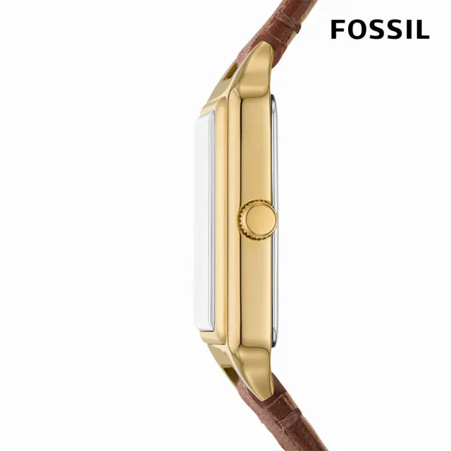 【FOSSIL 官方旗艦館】Raquel 復古歲月羅馬數字女錶 棕色皮革錶帶 手錶 23MM ES5303