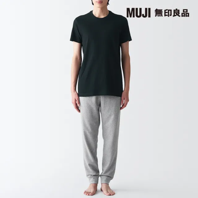 【MUJI 無印良品】男棉質無側縫天竺圓領短袖T恤(共2色)