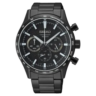 【SEIKO 精工】CS 三眼石英計時錶/43mm 母親節(8T63-00Y0SD SSB415P1)