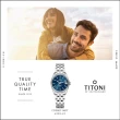 【TITONI 梅花錶】宇宙系列 精美鋯石時標機械腕錶/33.5mm(828 S-612)