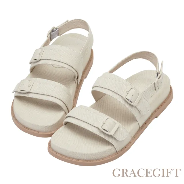 【Grace Gift】逸歡聯名-仲夏愜意雙帶休閒涼鞋