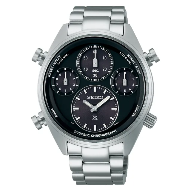 【SEIKO 精工】PROSPEX 熊貓腳印太陽能計時錶/42mm雙11限定(8A50-00A0D SFJ003P1)