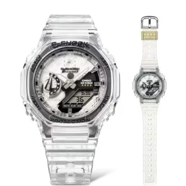 CASIO 卡西歐 40周年Clear Remix系列限量型號透明色潮流腕錶 42.9mm(GMA-S2140RX-7A)