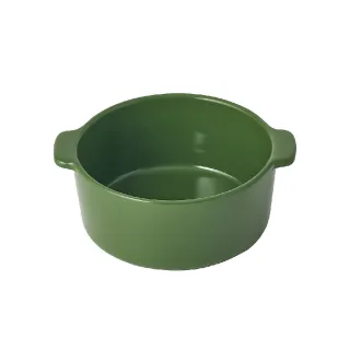 【MUJI 無印良品】炻器烤碗/XL/綠色 直徑15.8cm