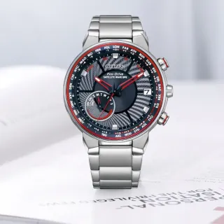 【CITIZEN 星辰】GENTS系列 光動能 GPS衛星對時 多功能腕錶 44mm(CC3031-51E)