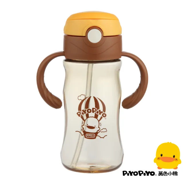 【Piyo Piyo 黃色小鴨】夢想高飛PPSU握把水杯(330ml)