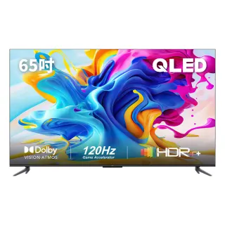 【TCL】65型 4K QLED 4K 120Hz DLG Google TV 量子智能連網顯示器(65C645-基本安裝)