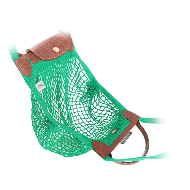 【LONGCHAMP】LE PLIAGE FILET 二用漁網包(綠色)