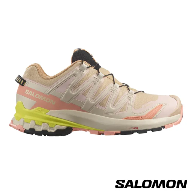 salomon】女XA PRO 3D V9 Goretex 健野鞋(榛果棕/英玫紅/黃) - momo