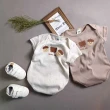 【艾比童裝】嬰兒 信封領包屁衣 MIT台灣製熊熊短袖包屁衣(包屁衣系列 A41)