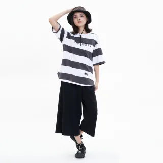 【5th STREET】女裝 寬褲 工作褲 針織寬褲 黑色(967006)