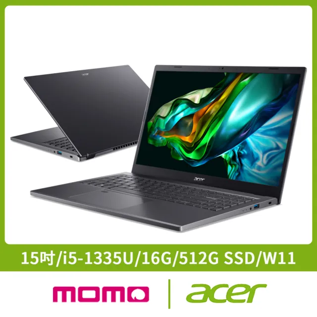 【Acer】Office2021組★15.6吋i5輕薄筆電(Aspire 5/A515-58M-50Z1/i5-1335U/16G/512G/W11)