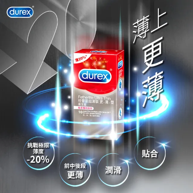 【Durex 杜蕾斯】★更薄型保險套(10入/盒)