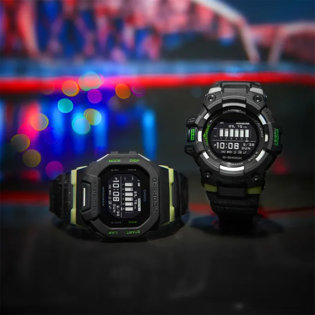 CASIO 卡西歐】G-SHOCK 夜光迷彩城市夜景系列藍芽手錶(GBD-200LM-1