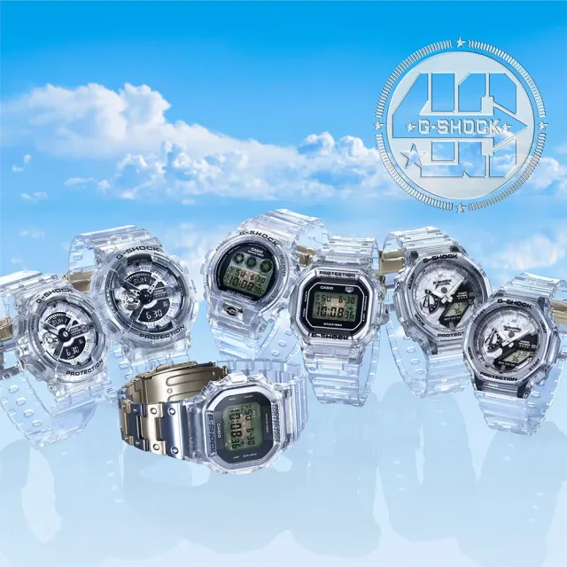 CASIO 卡西歐】G-SHOCK 40周年透明限量版透視機芯手錶新年禮物(GMA