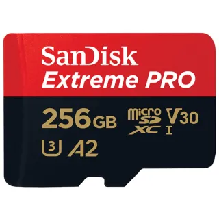 【SanDisk 晟碟】256GB microSDXC Extreme Pro 200MB/s UHS U3 4K V30 A2 記憶卡 公司貨