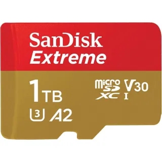 【SanDisk 晟碟】1TB microSDXC 190MB/s Extreme 4K U3 A2 記憶卡 公司貨
