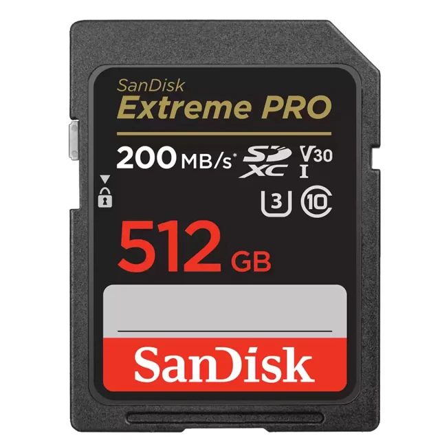 SanDisk 晟碟SanDisk 晟碟 512GB SDXC Extreme Pro 200MB/s 4K U3 V30 相機記憶卡