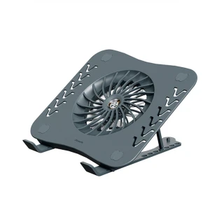 AZEADA i 極速降溫筆電散熱器 Mac筆電支架 七檔角度調節 USB渦輪風扇 折疊便攜支架