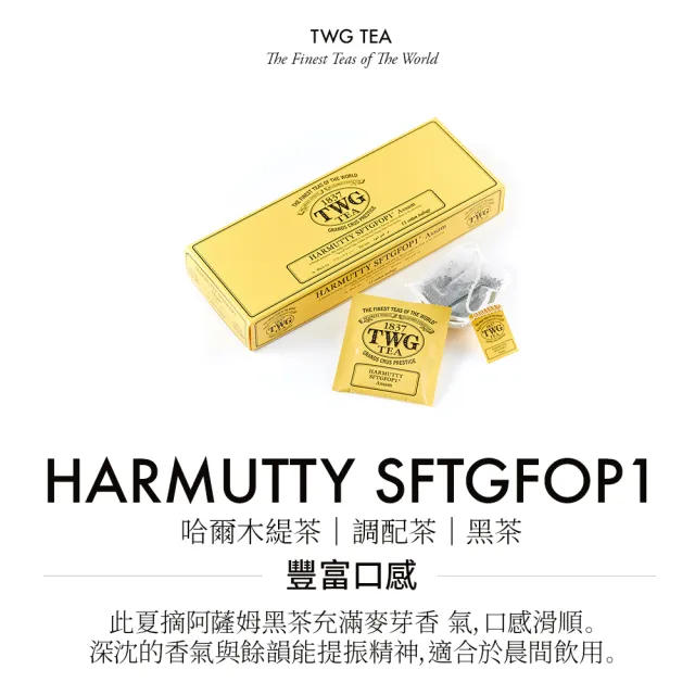 【TWG Tea】手工純棉茶包 哈爾木緹茶 15包/盒(Harmutty SFTGFOP1;紅茶)