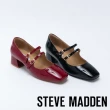 【steve madden】DIANA 皮革粗跟雙帶瑪莉珍鞋(黑色)
