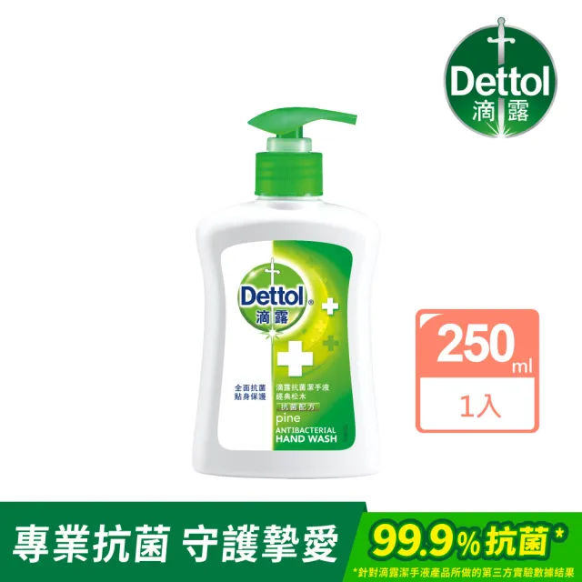 【Dettol 滴露】經典松木/清新柑橘/滋潤倍護潔手液洗手乳(250ml*1入)