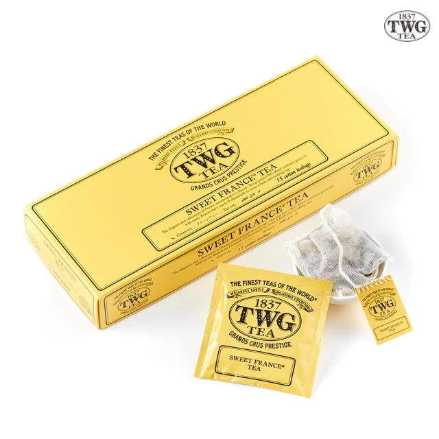 TWG Tea 手工純棉茶包 蜜糖法蘭西茶 15包/盒(Sweet France Tea ;綠茶)