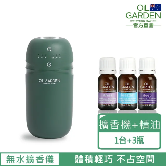 【OiL GARDEN】無水行動車用擴香儀(送複方精油3入TGA認證)