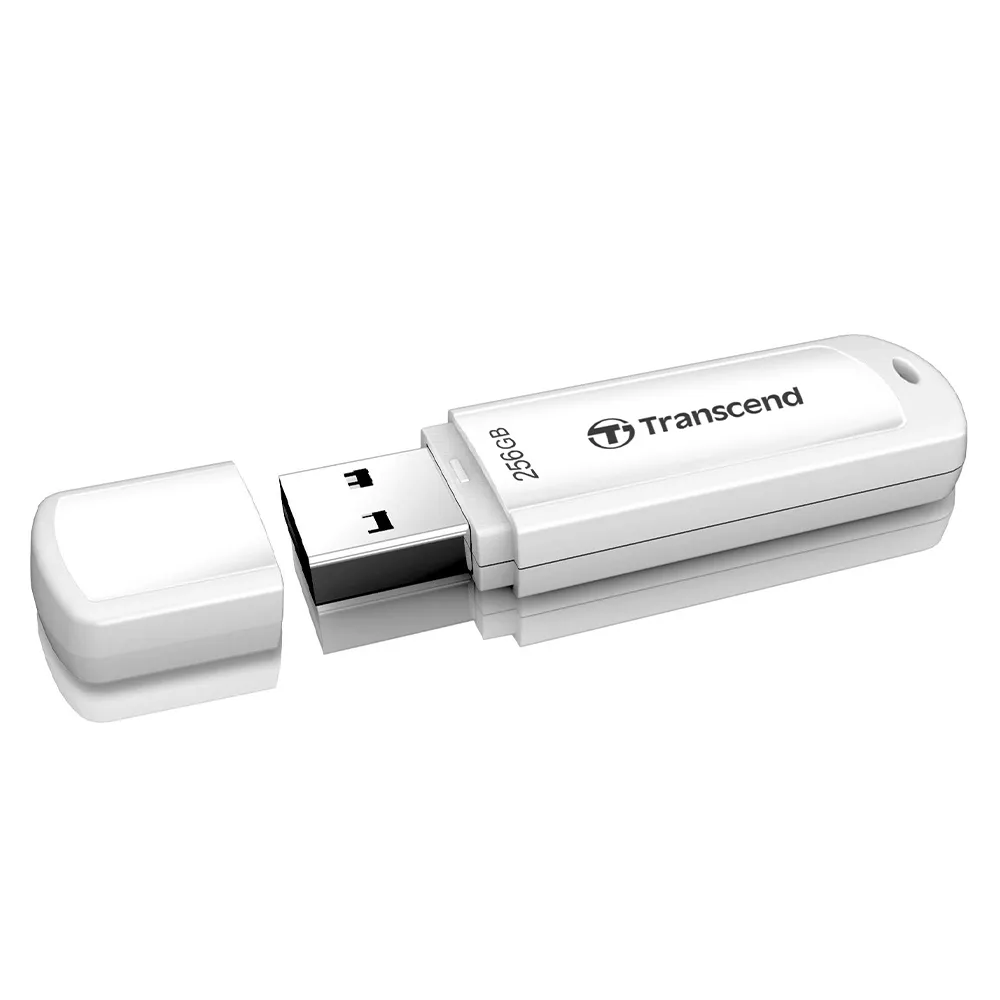 【Transcend 創見】JetFlash730 USB3.1 256GB 隨身碟-典雅白(TS256GJF730 新舊包裝隨機出貨)