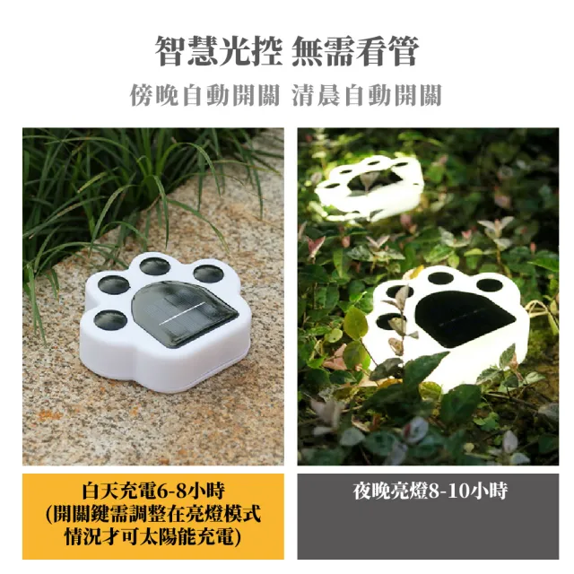 【熊熊遇見你】LED戶外太陽能熊掌燈-3入組(防水燈 自動開關 裝飾燈 造景燈 感應燈 庭院燈 草坪燈 照明燈)