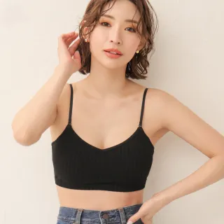 【aimerfeel】單品內衣 背部交叉羅紋 Bralette-黑色(780914-BL)