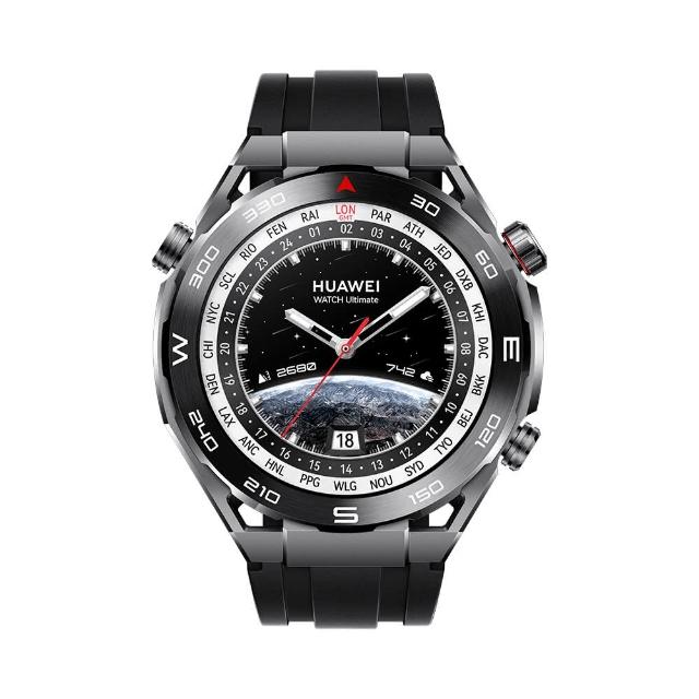 【HUAWEI 華為】鈦金屬錶帶組WATCH Ultimate GPS 48mm 健康智慧手錶 馳騁黑 