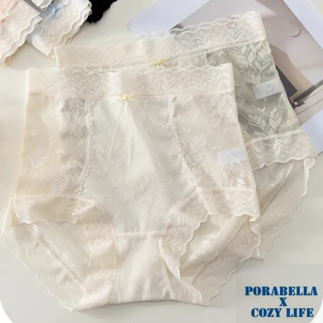 【Porabella】三件一組 收腹提臀內褲 內褲 收腹內褲 加大內褲 舒適內褲 無痕內褲 蕾絲內褲 UNDERWEAR