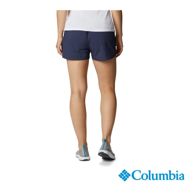 【Columbia 哥倫比亞 官方旗艦】女款-W Summerdry™UPF50防潑短褲-深藍(UAR24690NY)