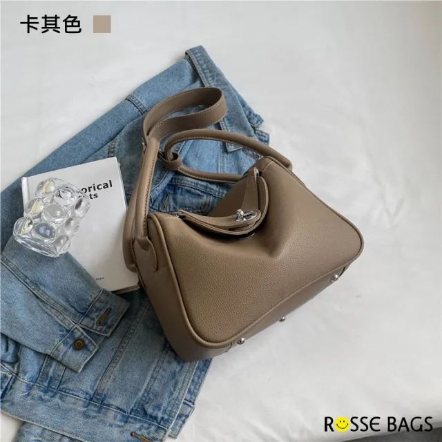 【Rosse Bags】歐美風格大容量單肩手提包(現+預  棕色／卡其色／米杏色／黑色／白色)