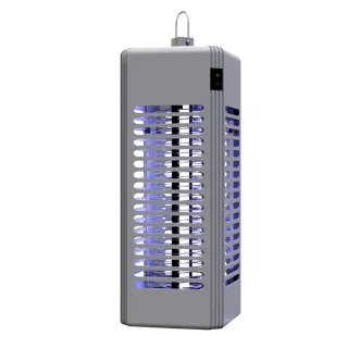 【KINYO】6W電擊式UVA燈管捕蚊燈/滅蚊燈/KL-9644銀灰色(可吊掛/捕蚊小教室)