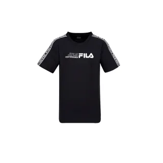 【FILA官方直營】男抗UV吸濕排汗T恤-黑色(1TEX-5300-BK)