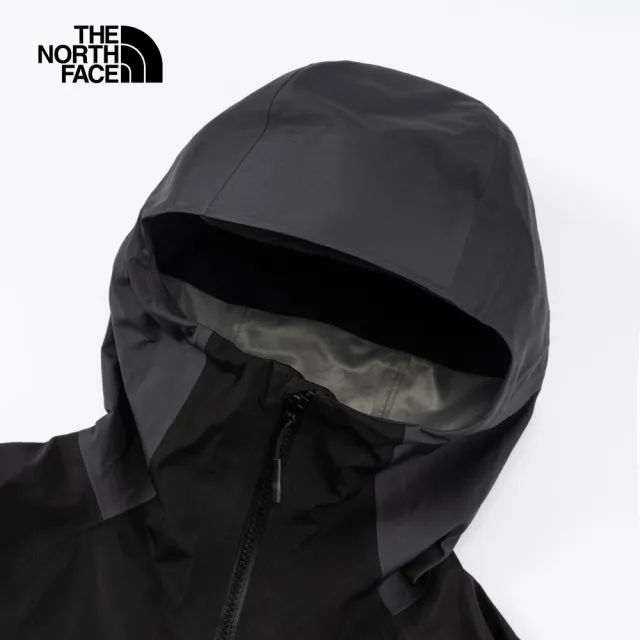 【The North Face 官方旗艦】北面女款黑色Gore-Tex防水透氣衝鋒衣外套｜851MMN8(外套)