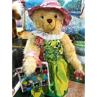 【TEDDY工坊】日本TEDDY泰迪熊可愛黑熊透明手提袋時尚美觀實用(日本黑熊大容量時尚