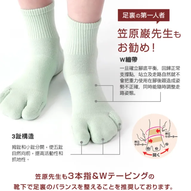 笠原巖研發 健康調整襪-船型襪(日本原裝進口 日本專利 拇指 腳趾 外翻 加壓 男襪 女襪)