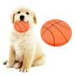 寵物籃球造型玩具飛盤(耐咬 發聲玩具 拋接遊戲 戶外運動 互動解悶 訓練 潔牙骨 磨牙 狗狗)