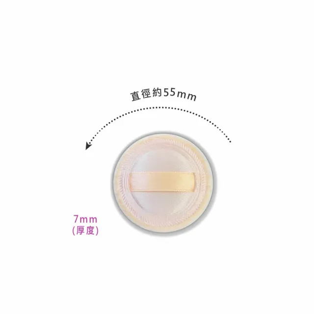 【Lumina 露蜜】粉餅粉撲天然棉5.5cmx2入(化妝海綿/蜜粉/腮紅/可入盒)