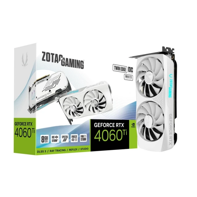 ZOTAC 索泰 GAMING GeForce RTX 4060 Ti 8GB Twin Edge OC White Edition 顯示卡