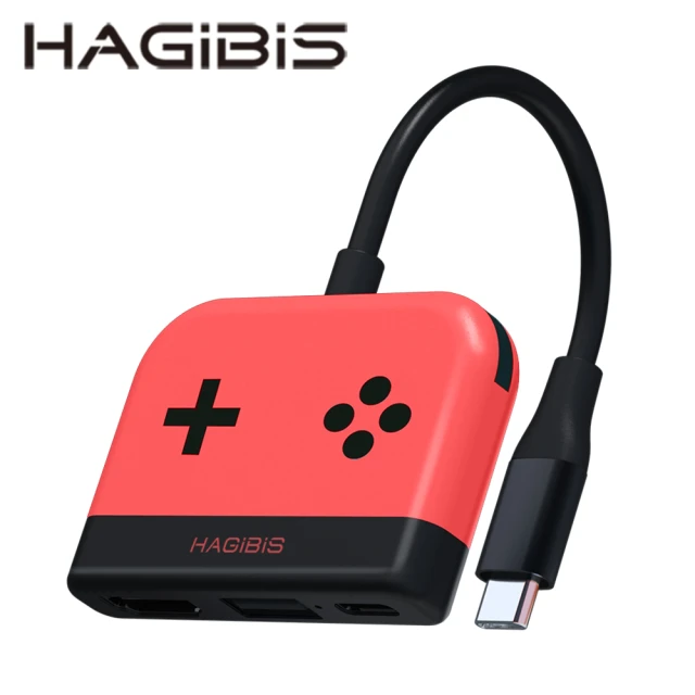 【HAGiBiS】SWC03-RD副廠Switch配件Type-C擴充器(hdmi+USB3.0+PD供電)