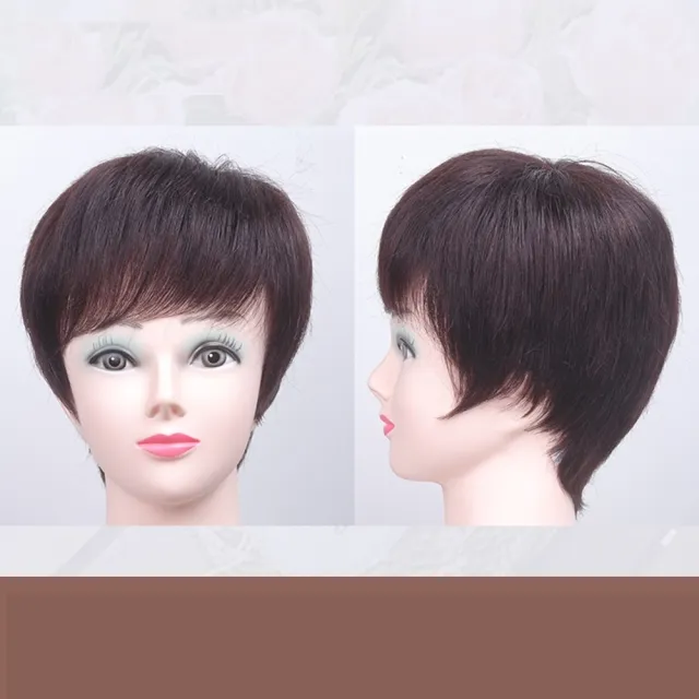 【巴黎精品】現貨+預購 女短假髮真髮假髮透氣假髮片輕量免打理隱形增髮量假髮接髮(立體造型直髮3色a1cq24)