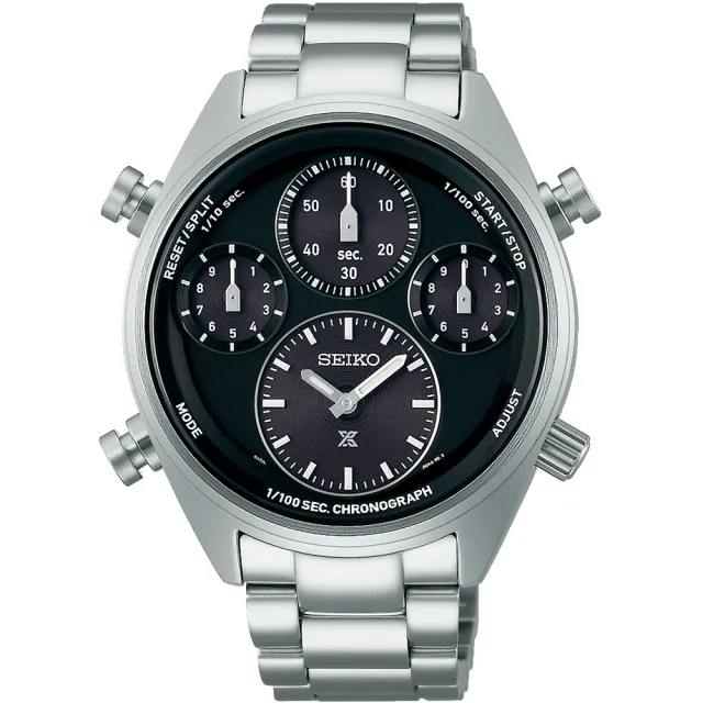 【SEIKO 精工】PROSPEX Speed Timer 太陽能計時手錶-42mm 母親節 禮物(8A50-00A0D/SFJ003P1)