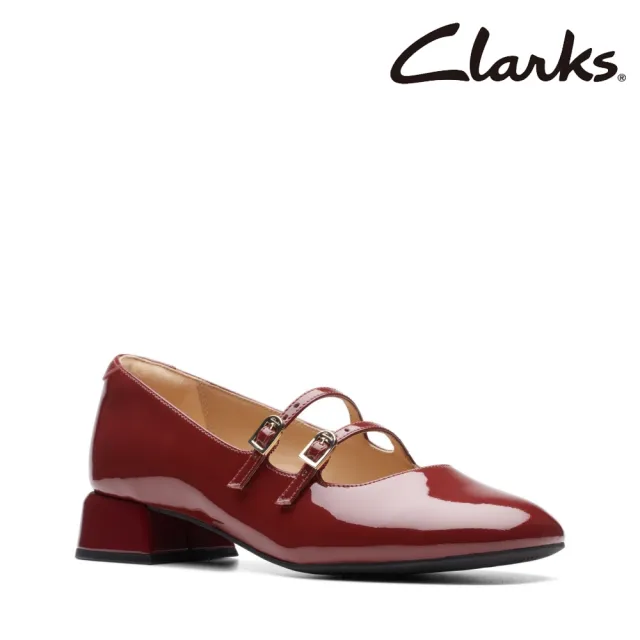 Clarks】女鞋Daiss30 Shine 小圓頭雙條帶柔軟漆皮瑪莉珍鞋跟鞋