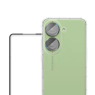 【Meteor】ASUS Zenfone 10 手機保護超值3件組(透明空壓殼+鋼化膜+鏡頭貼)